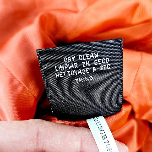 🦃 Kasper Petite Single Button Blazer Orange Black Tweed Woven Fringe Edge 12 P - Picture 5 of 11